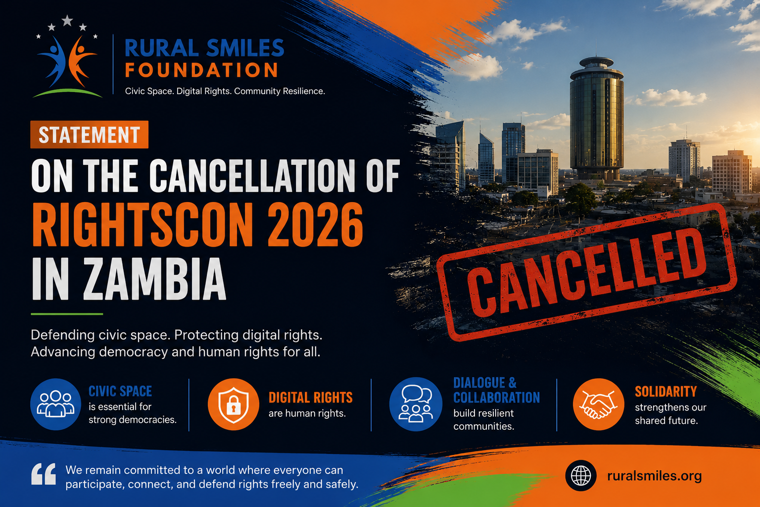 Statement on the Cancellation of RightsCon 2026 in Zambia